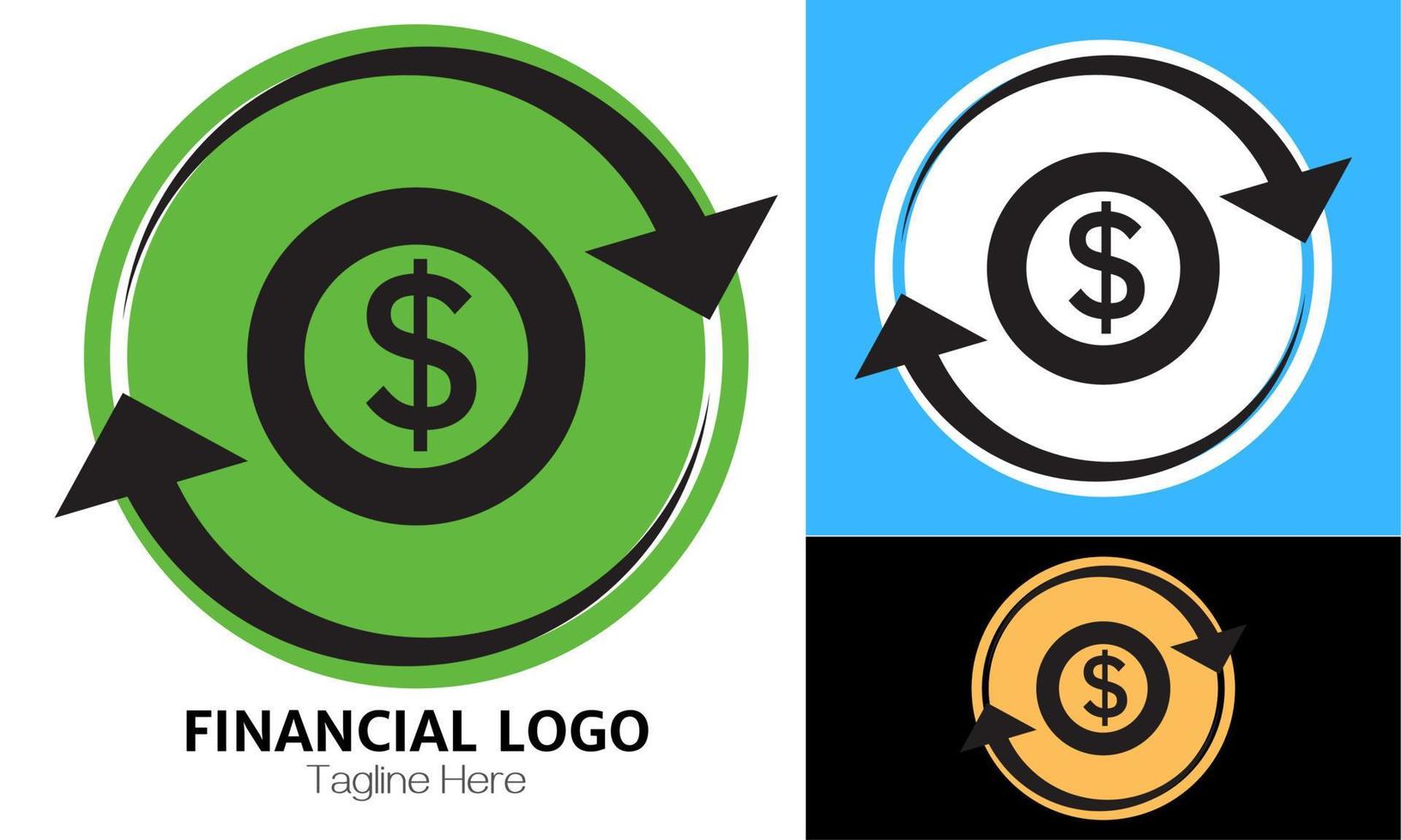 Investment logo vector design illustration. Minimalist style