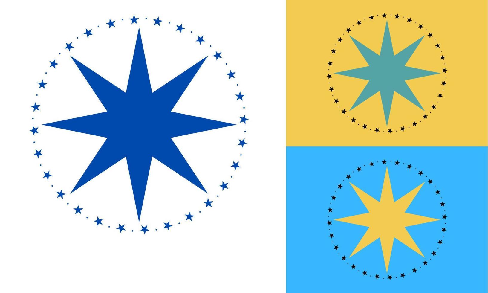 Compass logo vector design illustration. Brand identity emblem