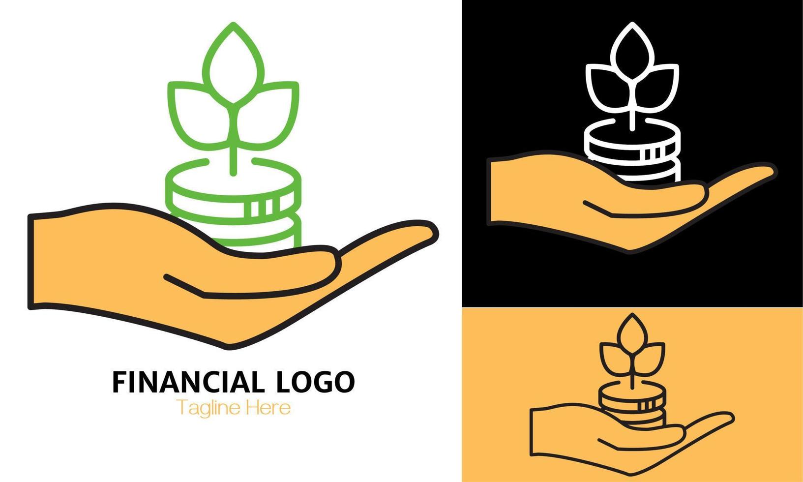 financiero logo vector diseño ilustración