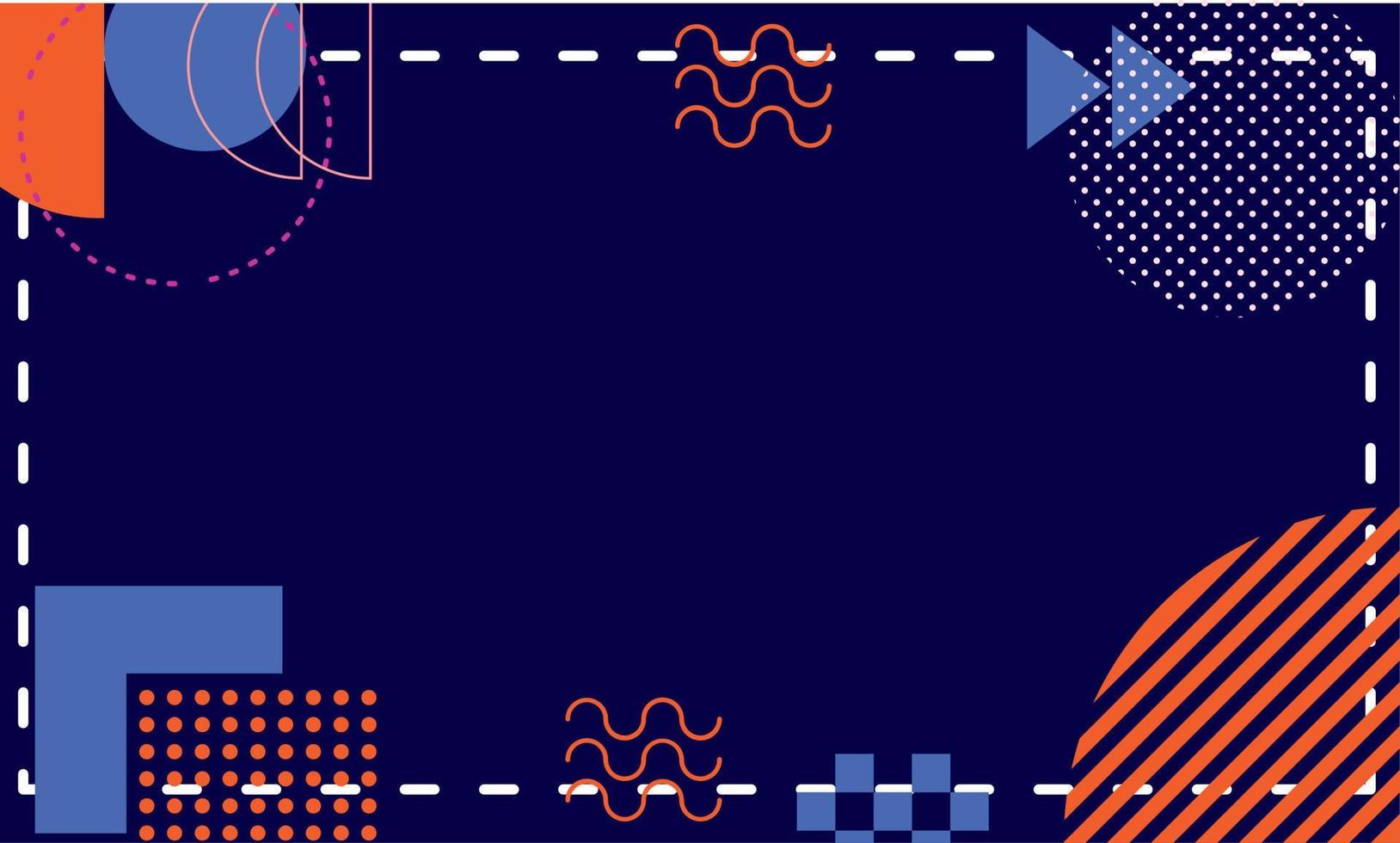 Abstract simple shape fluid shapes memphis style background vector