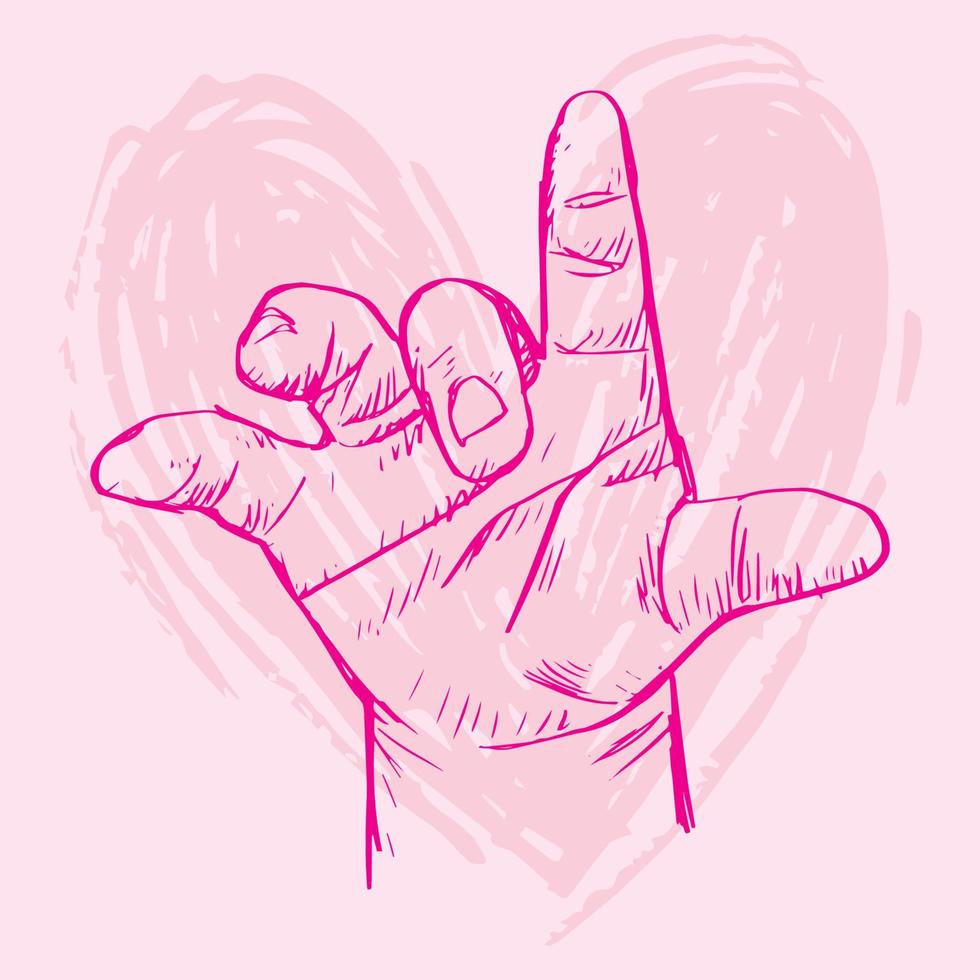 Baby Hand. Human hands sketch drawing illustration. vector