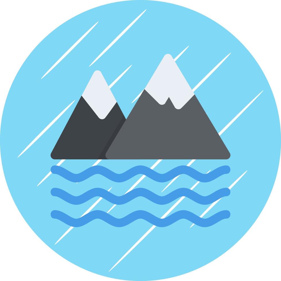 bahía paisaje vector icono diseño