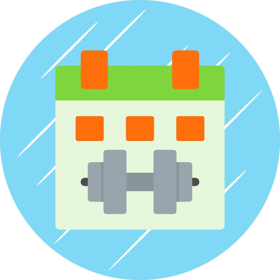 Gym Calendar Vector Icon Design