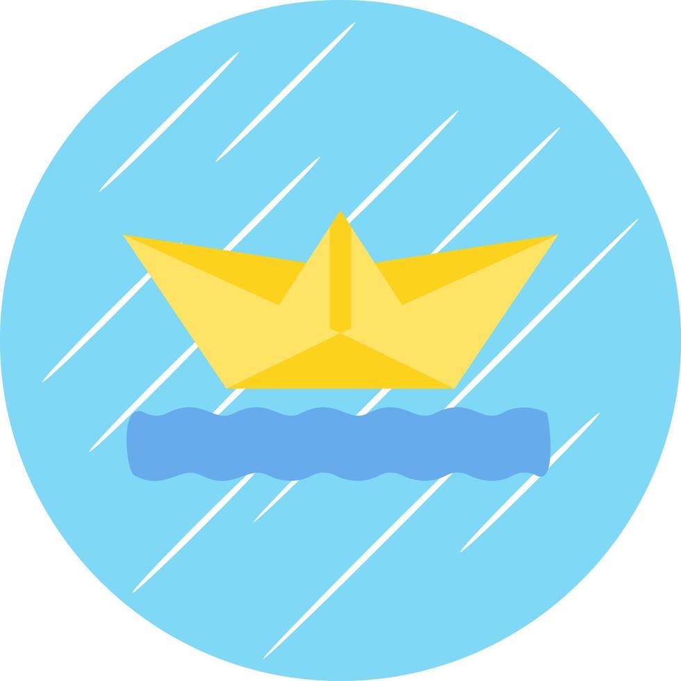 Paper Boat Vector Icon Design