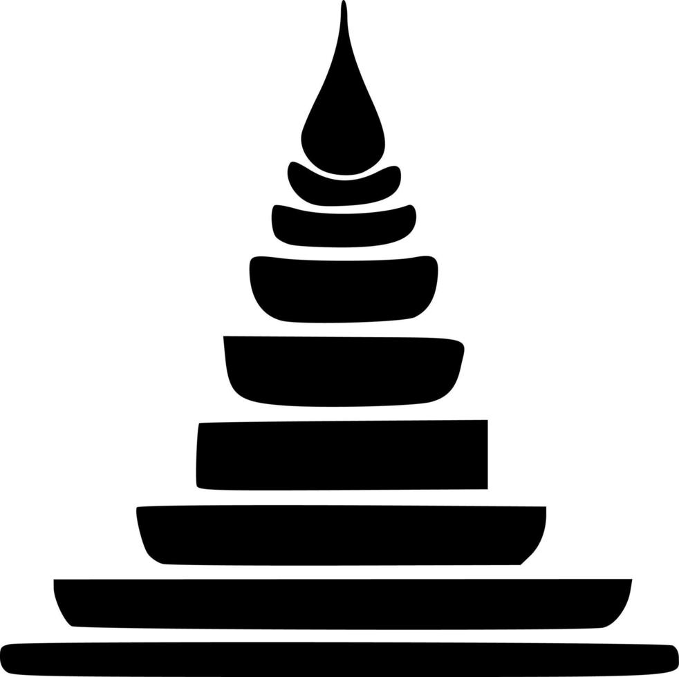 vector illustration of temple shape