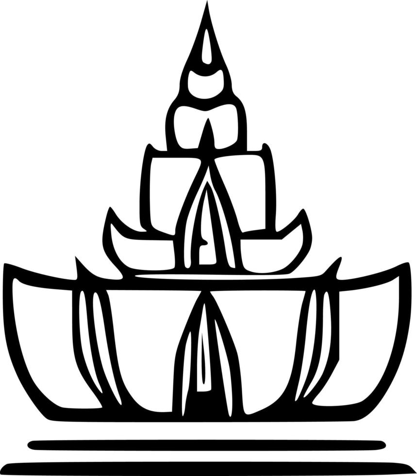 vector illustration of temple shape