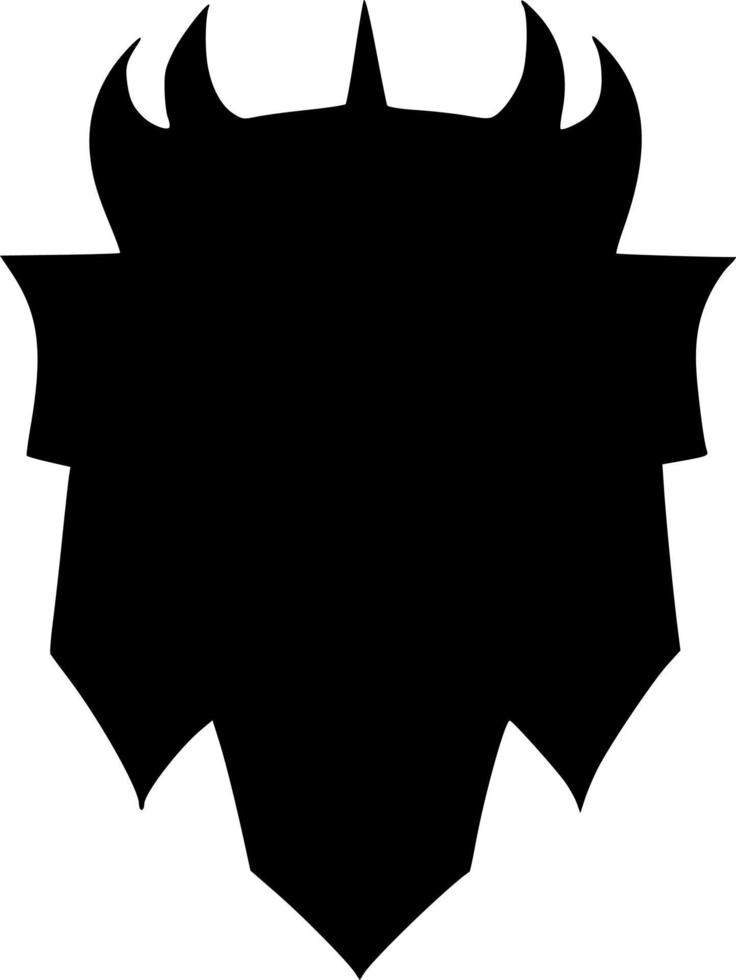black and white of evil shape vector