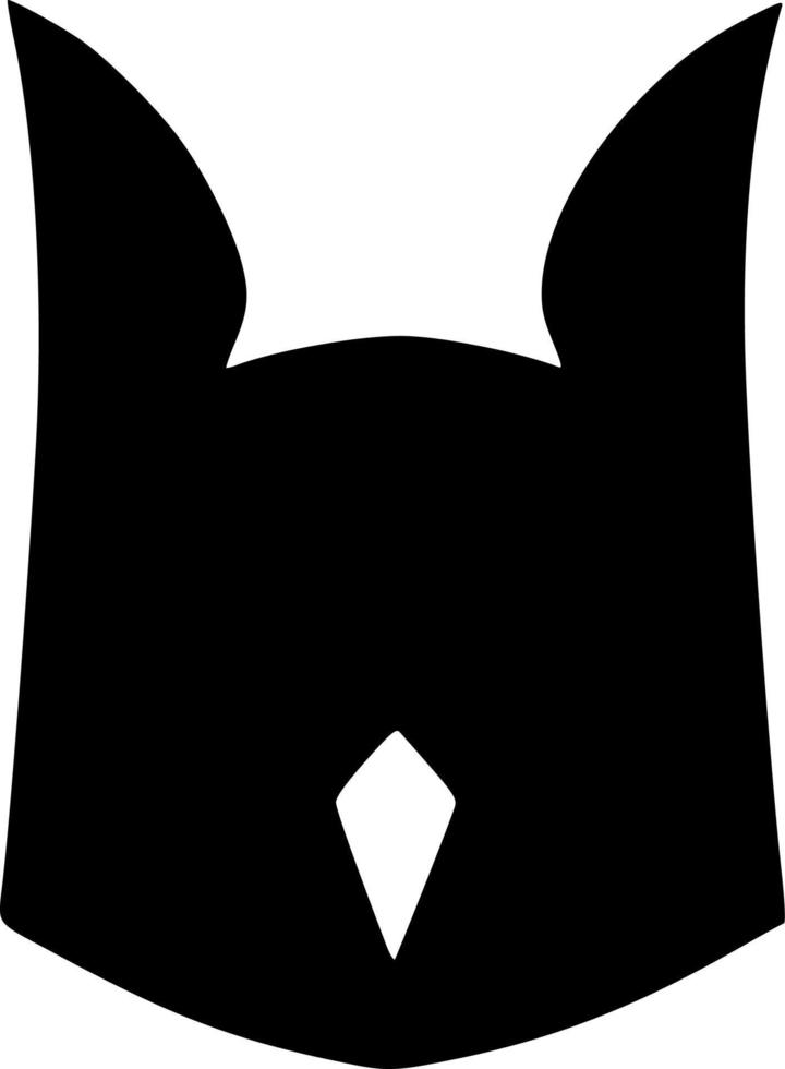 black and white of evil shape vector