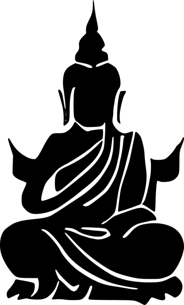 vector illustration of buddha shape