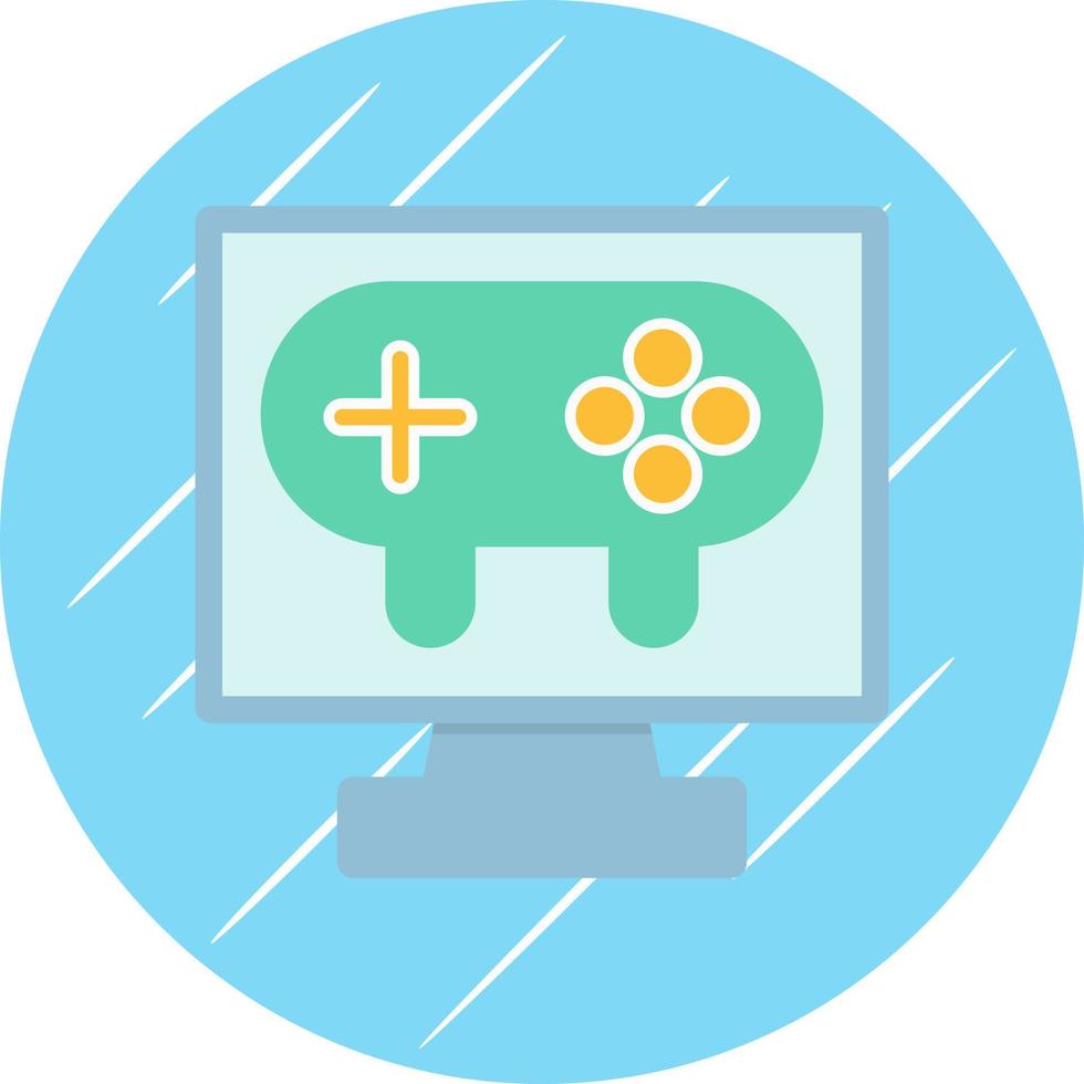 Gaming Pc Vector Icon Design