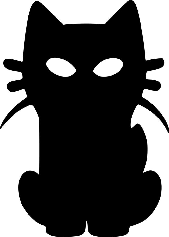 vector illustration of cat shape