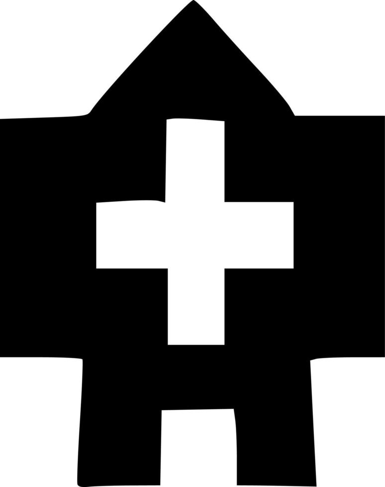 negro y blanco de sano icono vector