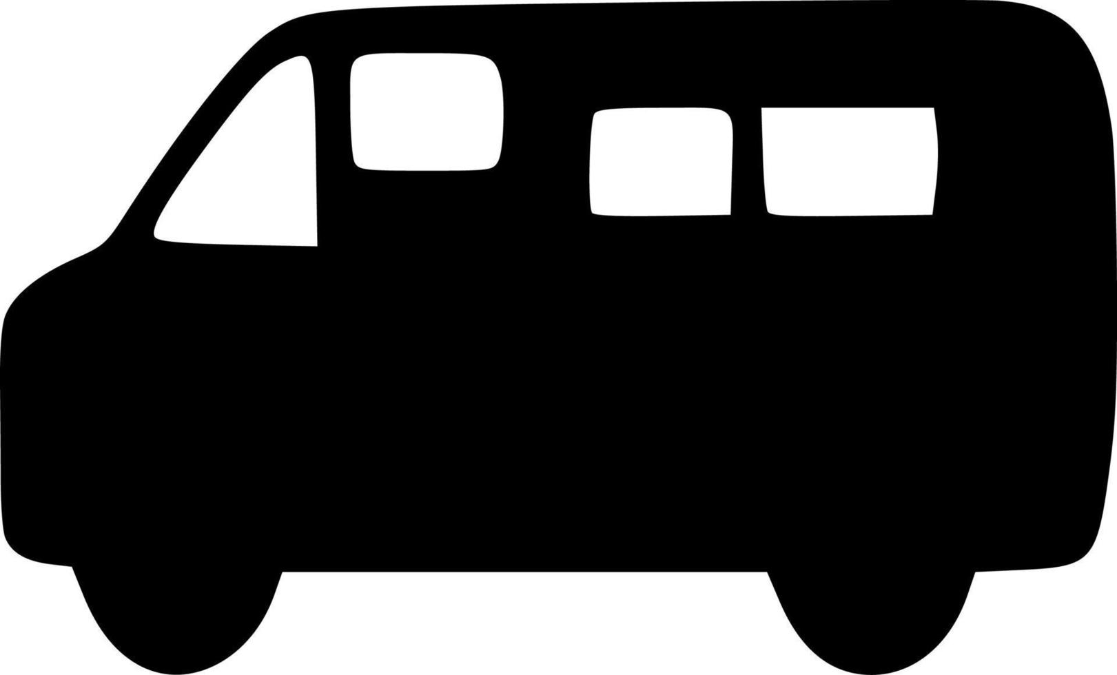 vector ilustración de negro y blanco coche forma