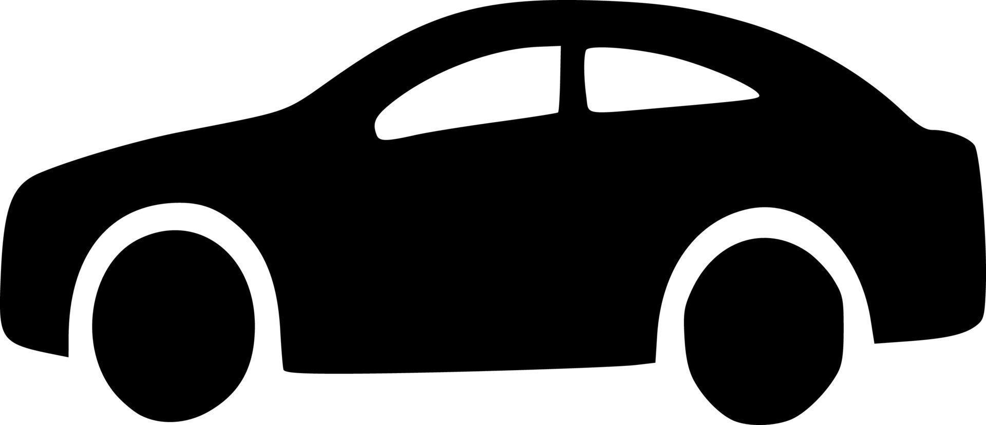 vector illustration of black and white car shape