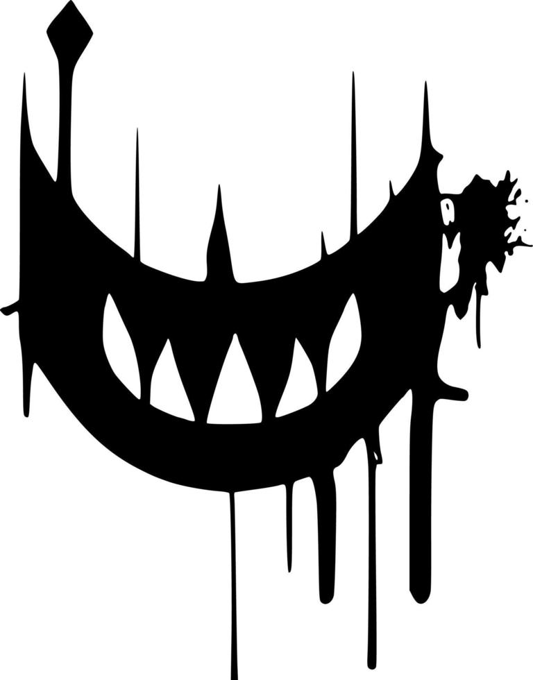 vector illustration of evil monster icon