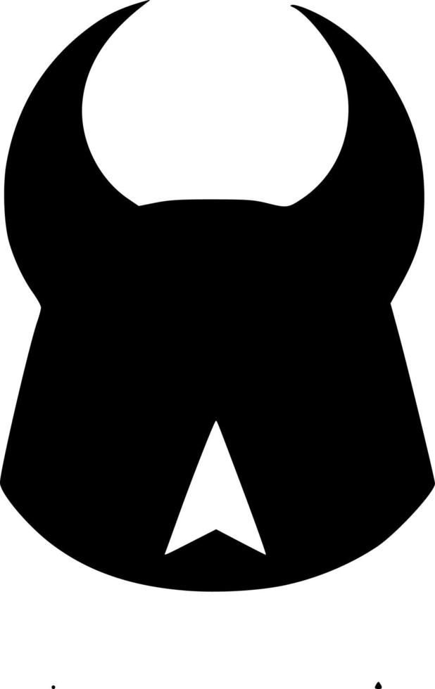 black and white of evil shape vector