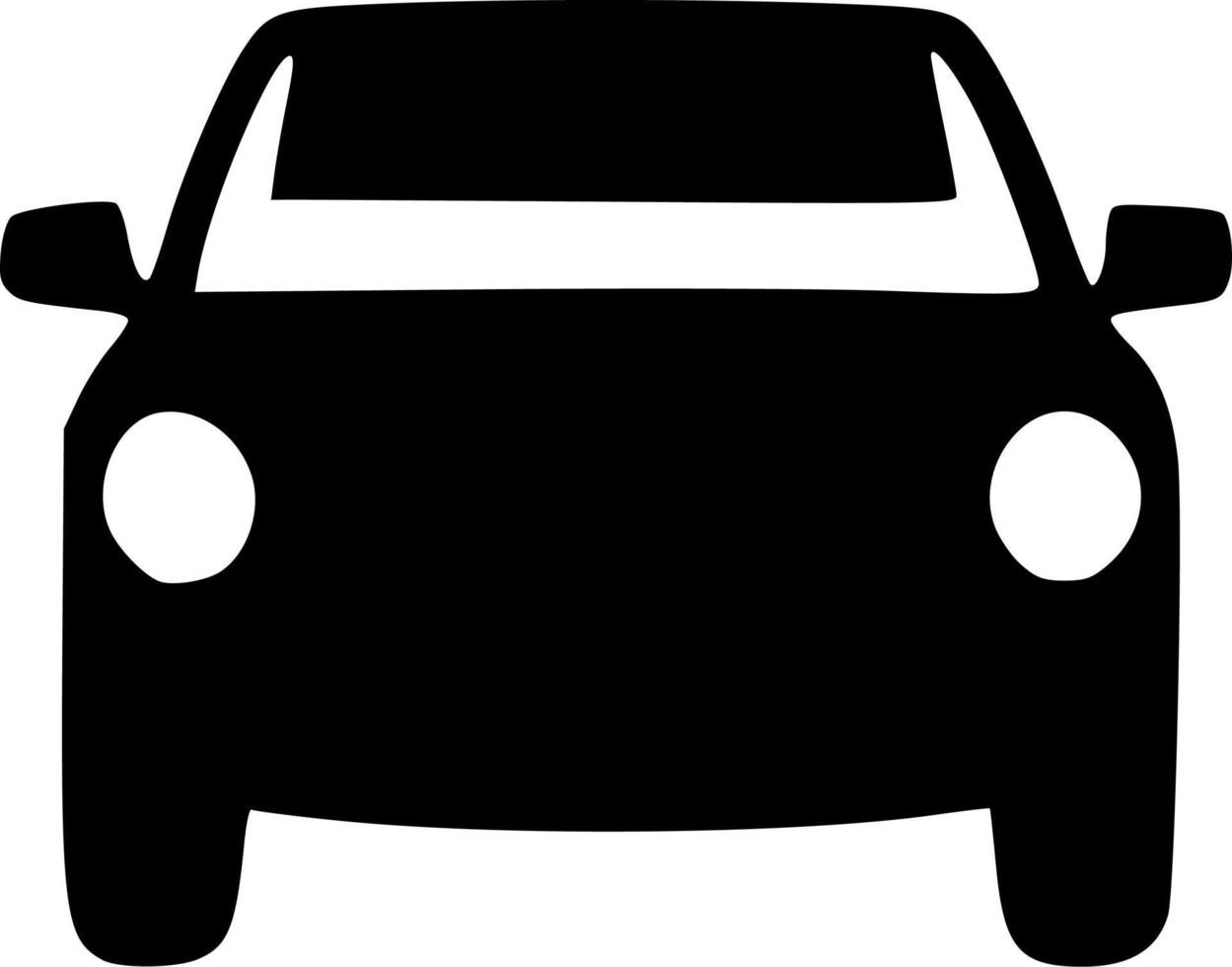 vector illustration of black and white car shape