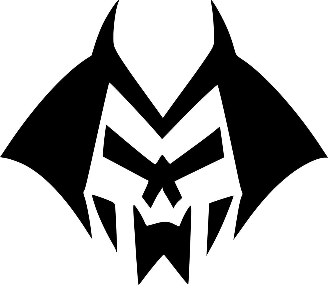 black and white of evil shape vector