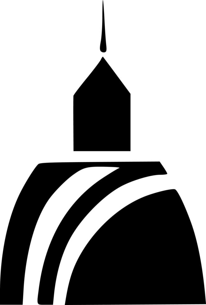 vector illustration of temple shape
