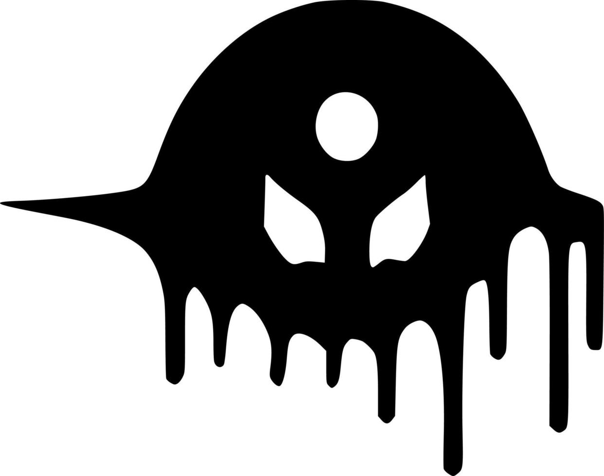 vector illustration of evil monster icon