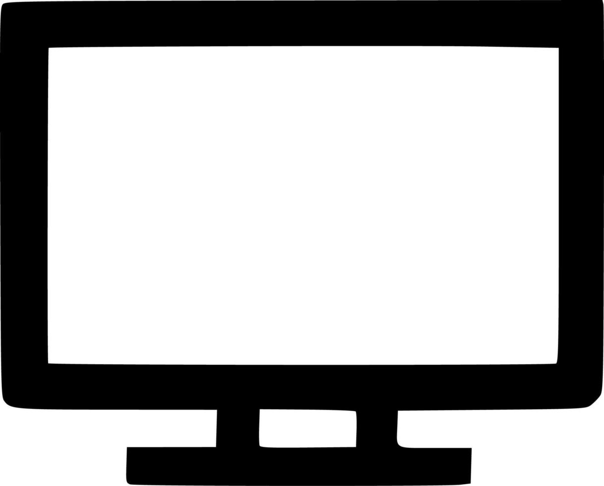 vector illustration of monitor shape