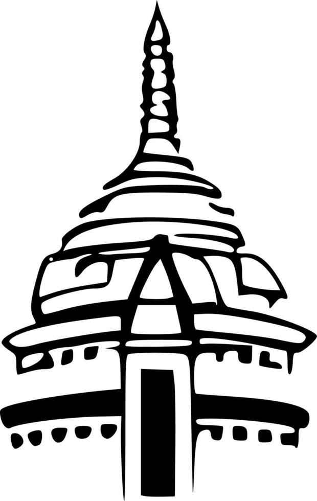 vector illustration of temple shape