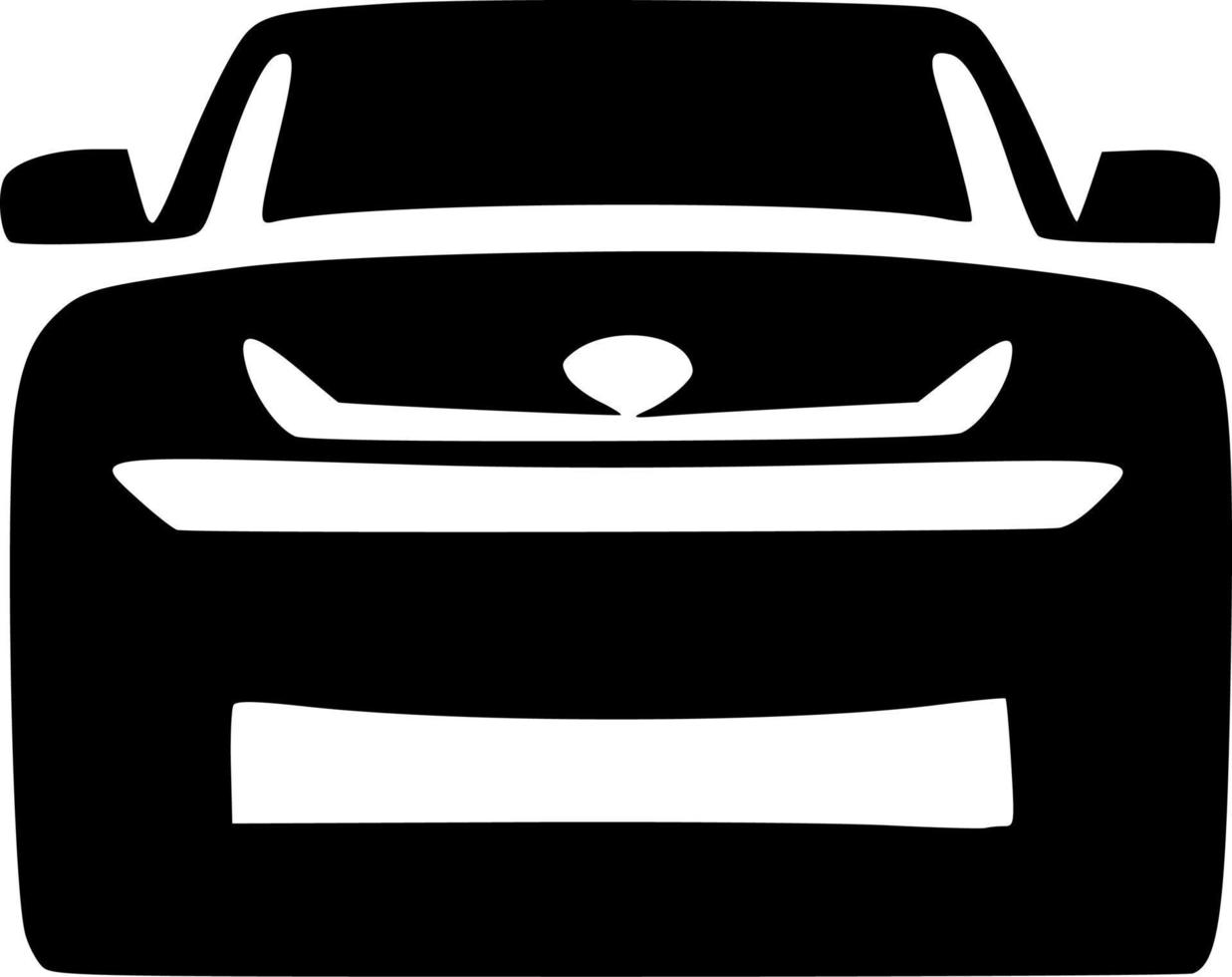 vector ilustración de negro y blanco coche forma