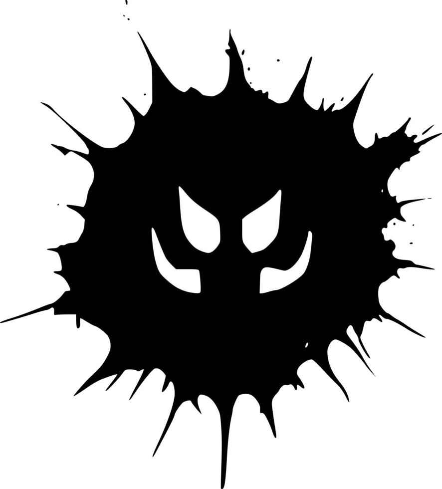 vector illustration of evil monster icon