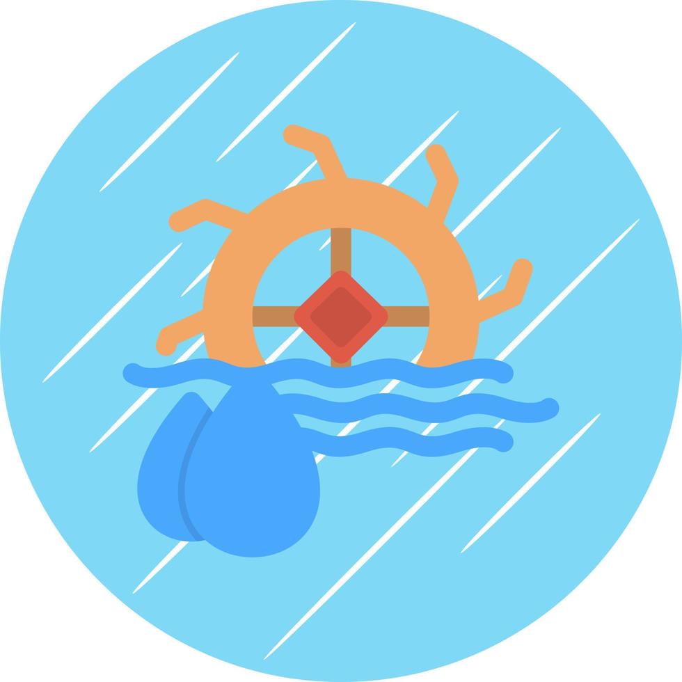 Water Mill Vector Icon Design