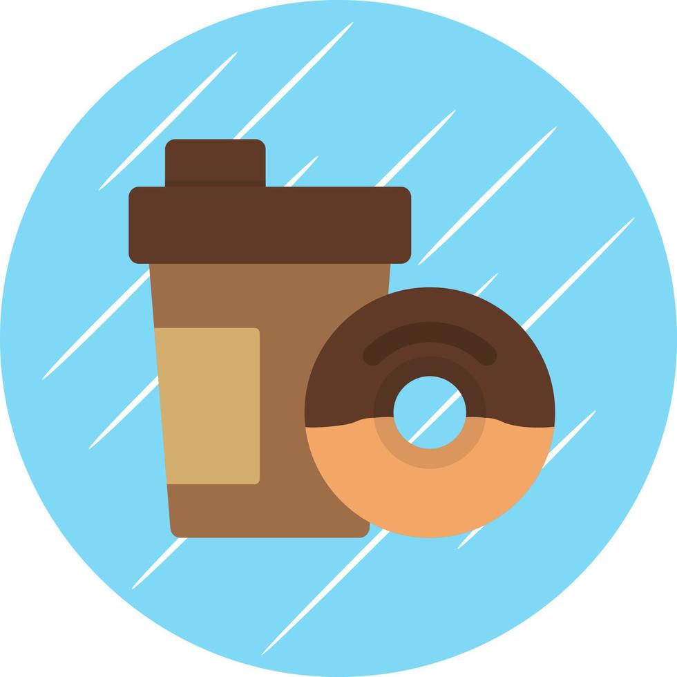 Coffee Doughnut Vector Icon Design