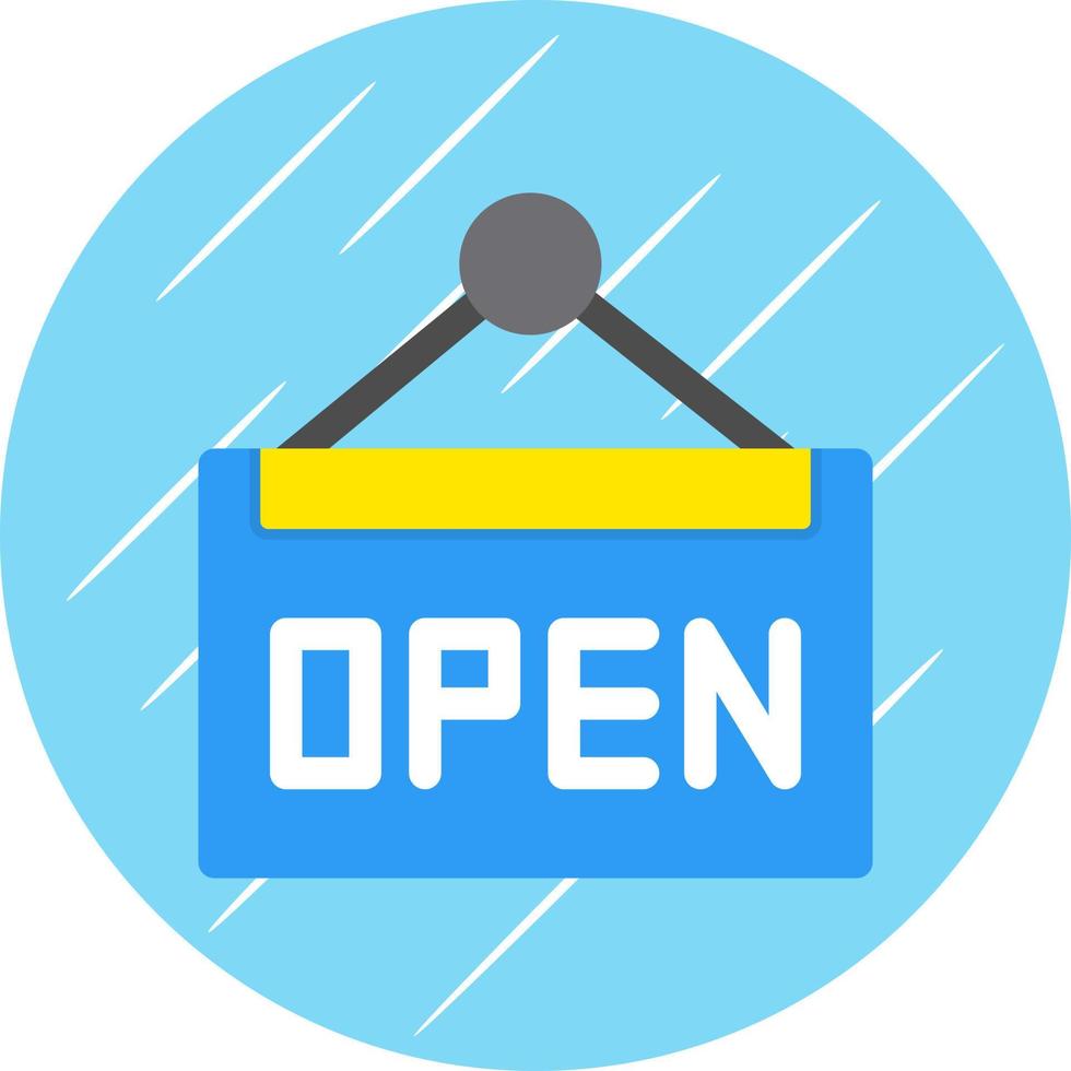 Cafe Open Sign Vector Icon Design