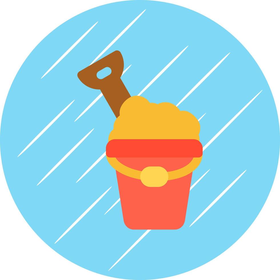 Sand Bucket Vector Icon Design