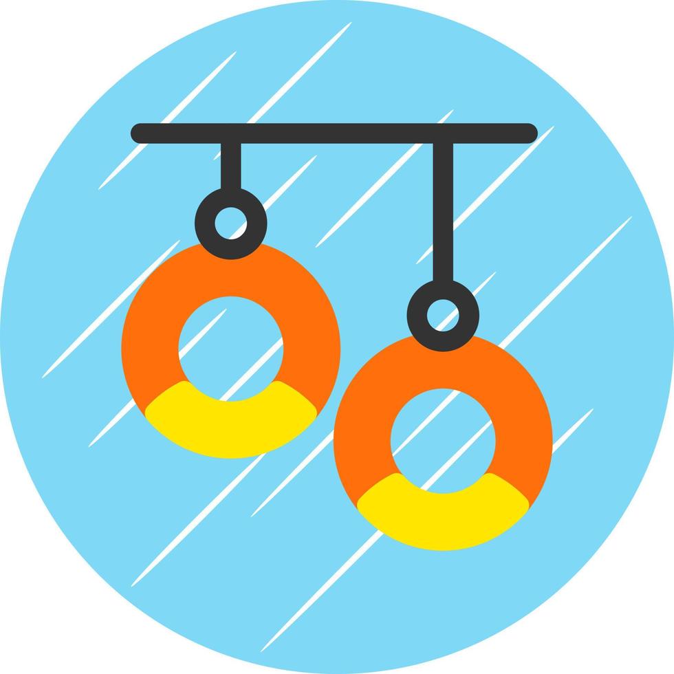 Gym Rings Vector Icon Design