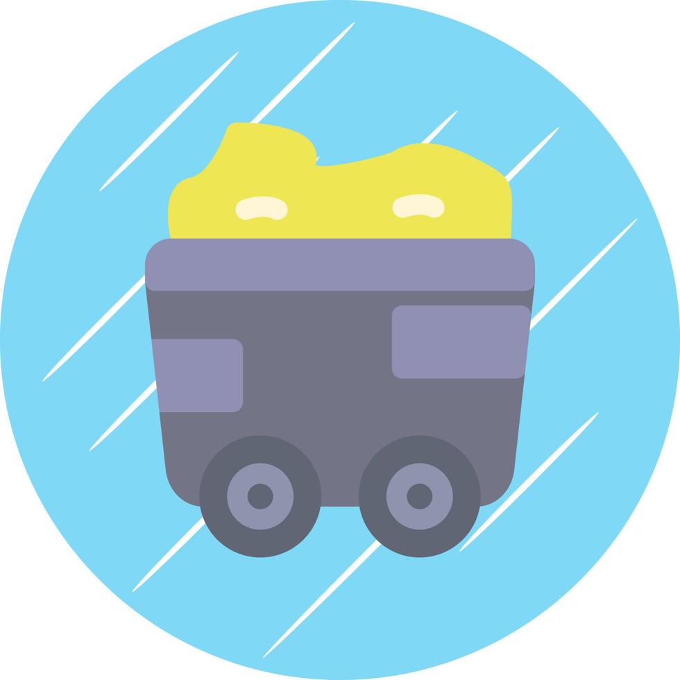 diseño de icono de vector de carro de minería