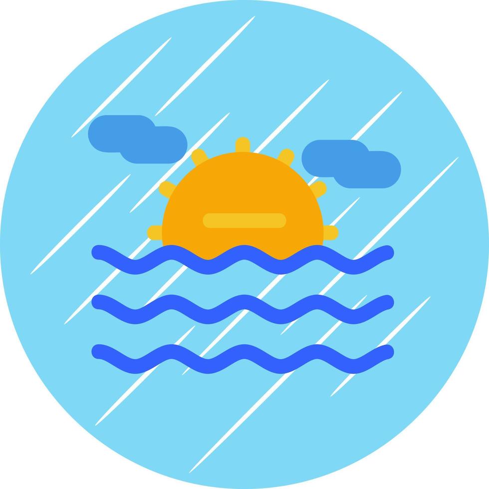 mar paisaje vector icono diseño