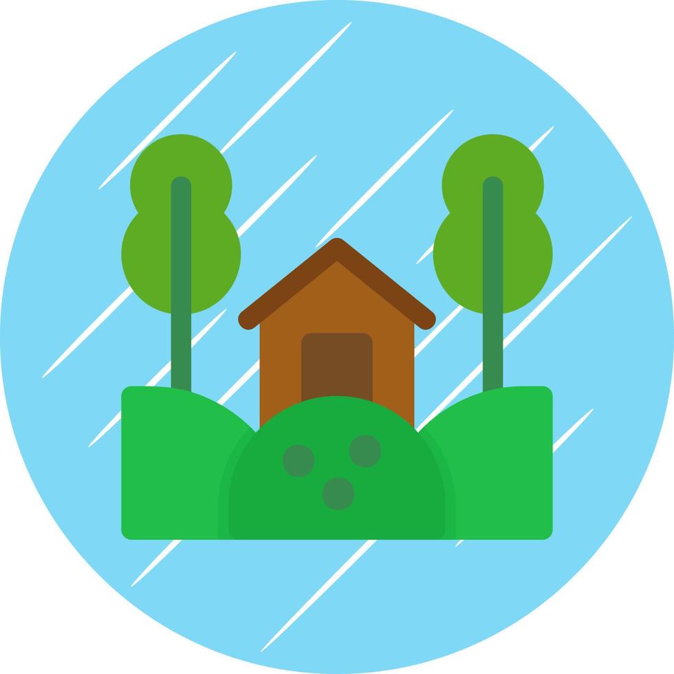 cabina paisaje vector icono diseño