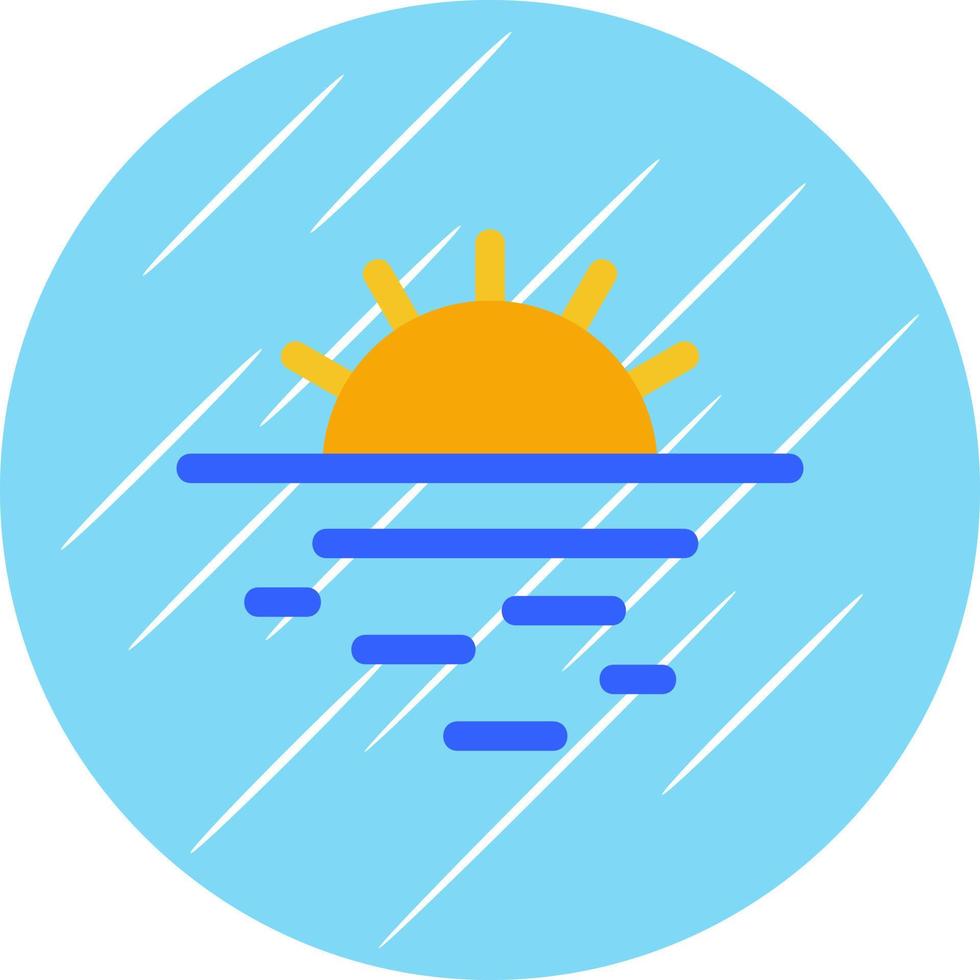 Sunrise Landscape Vector Icon Design