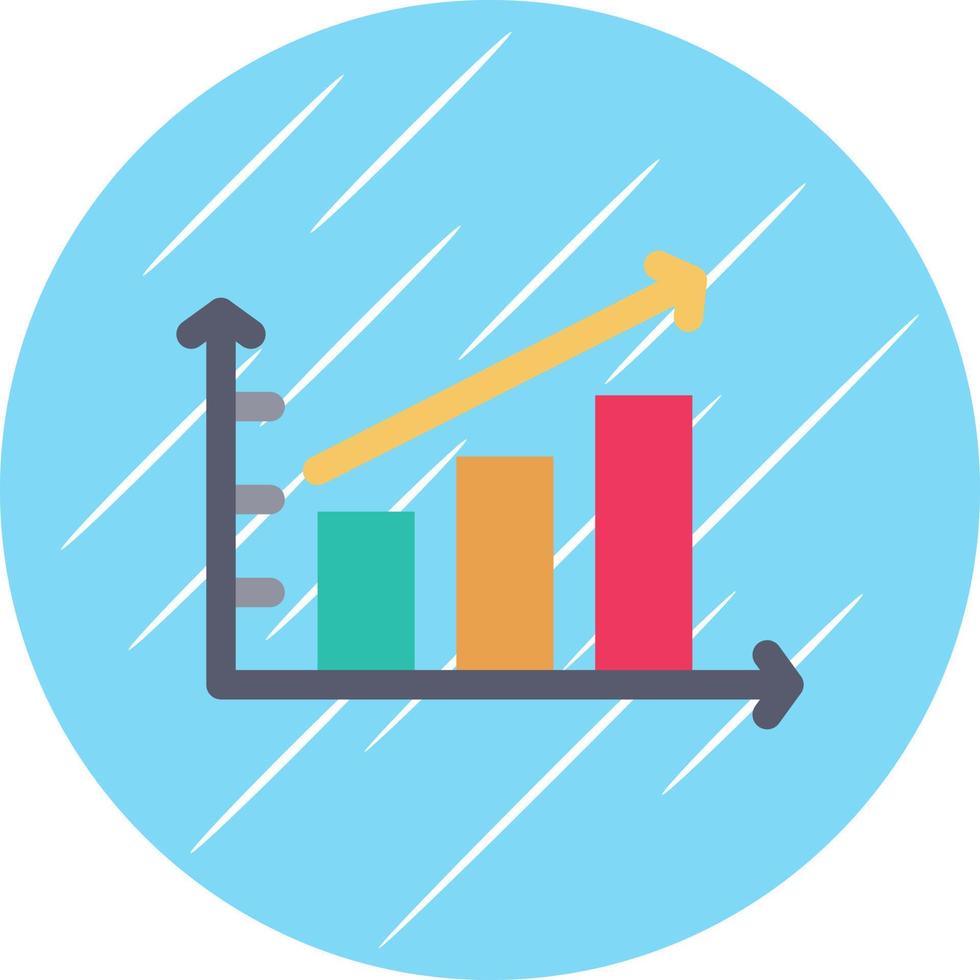 Escalating Bar Graph Vector Icon Design