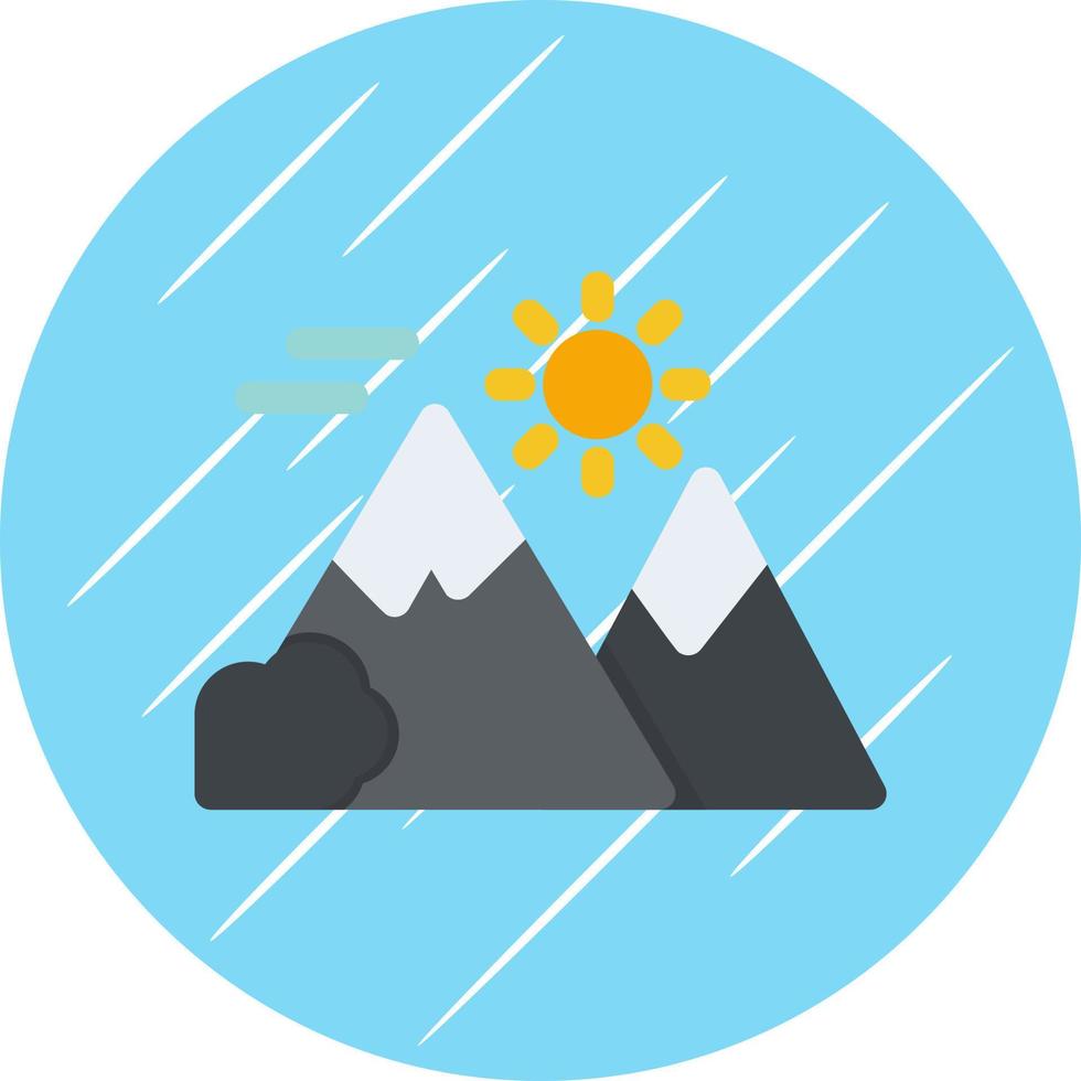 Mountains Landscape Vector Icon Design