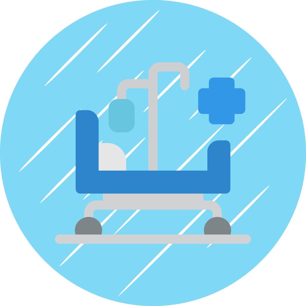 Hospital Bed Vector Icon Design