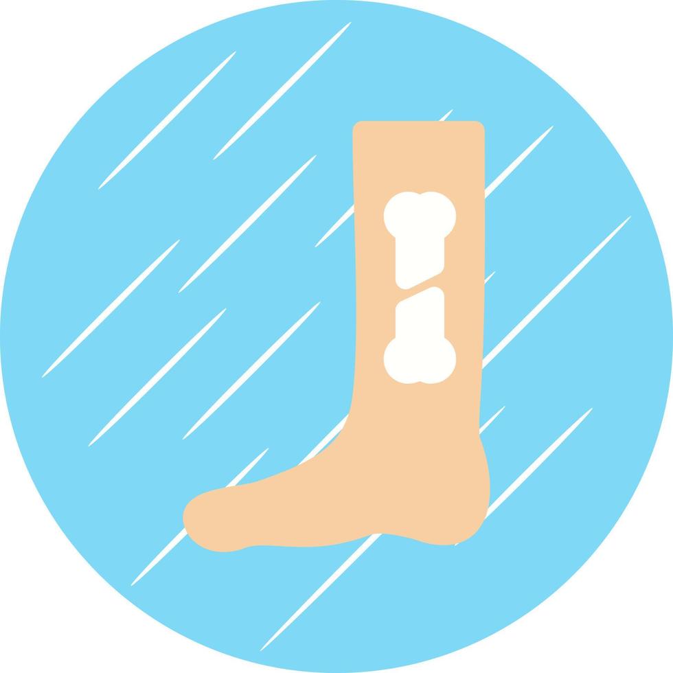 Broken Leg Vector Icon Design