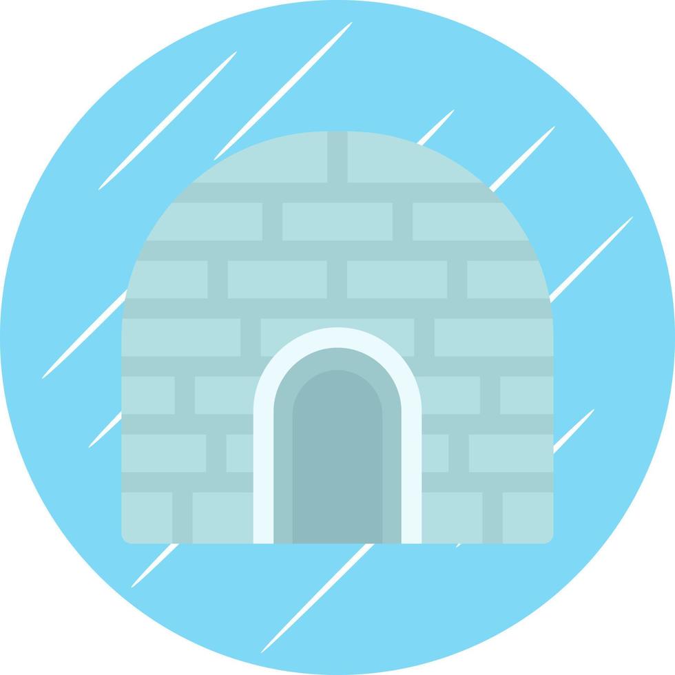 Igloo Landscape Vector Icon Design
