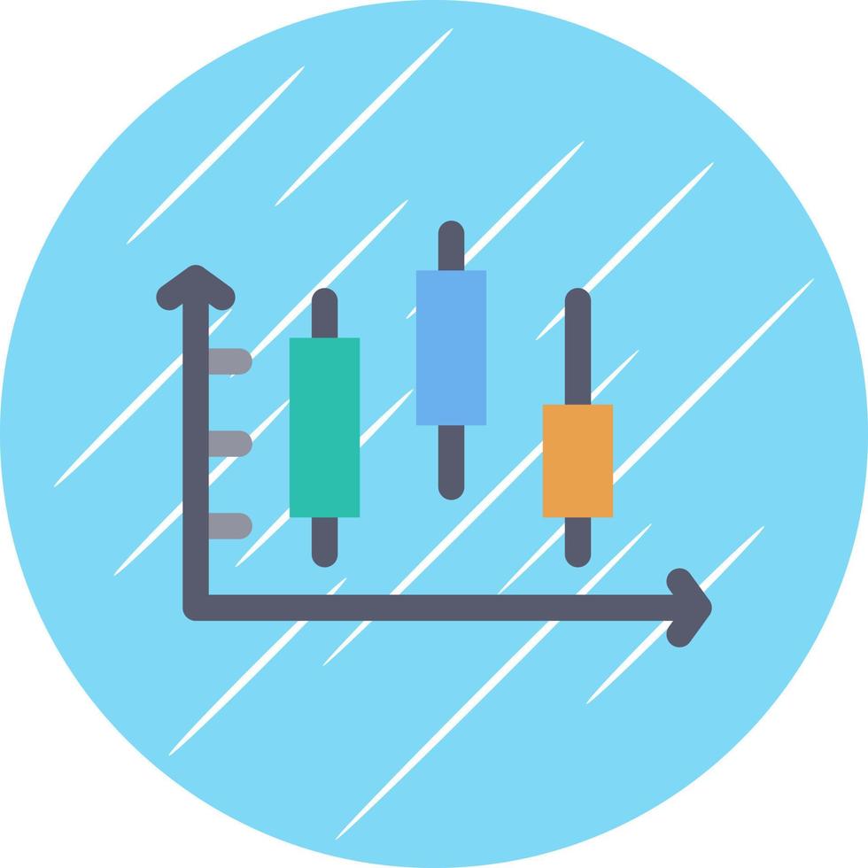 Candlestick Chart Vector Icon Design