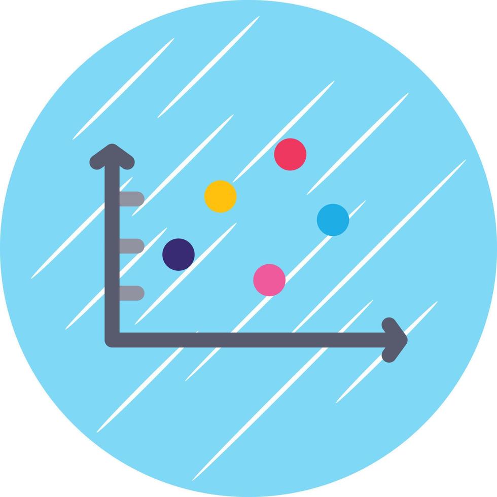 Scatter Graph Vector Icon Design