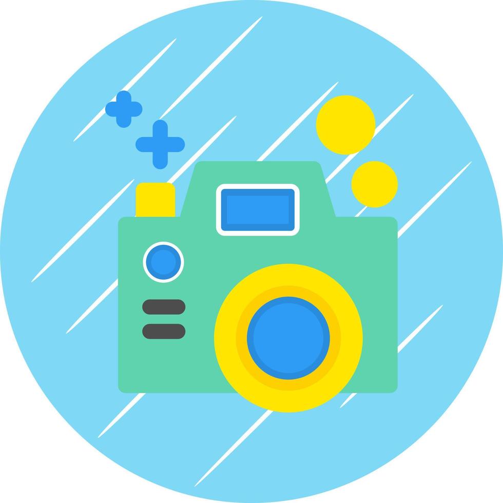 Color Camera Vector Icon Design