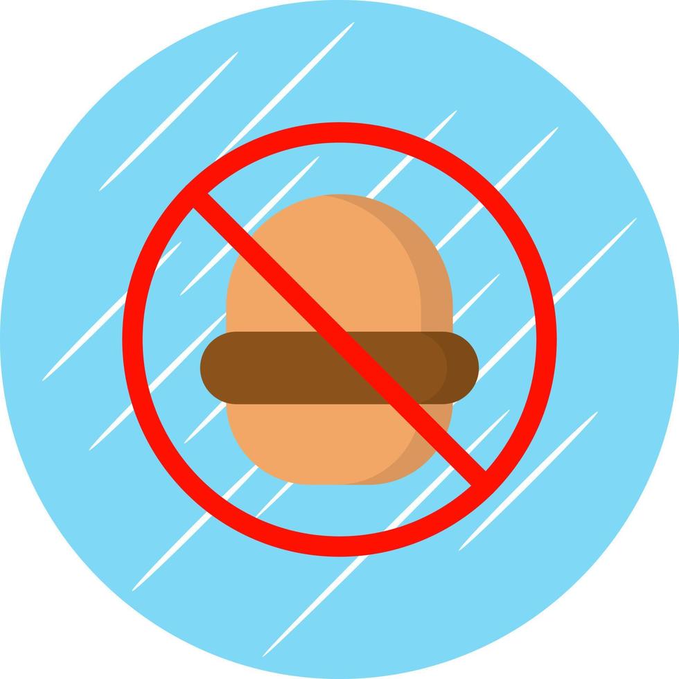 No Fast Food Vector Icon Design