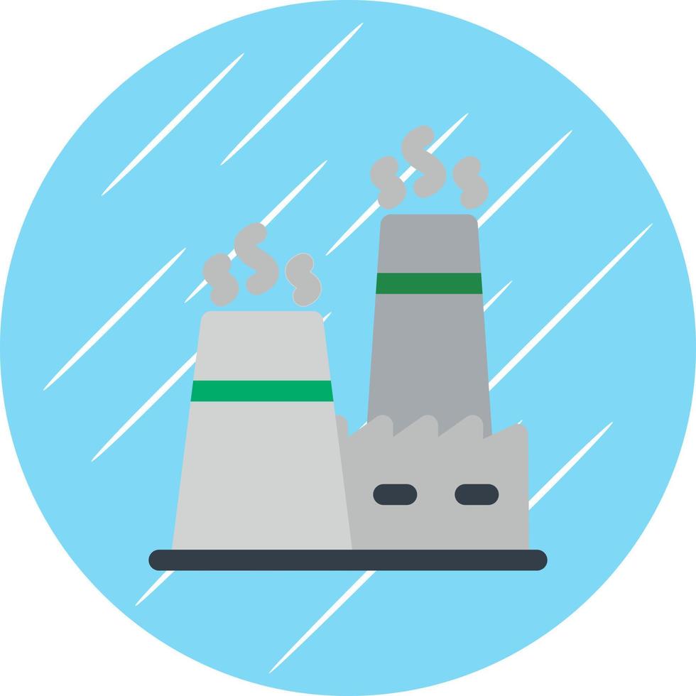 Nuclear Factory Vector Icon Design