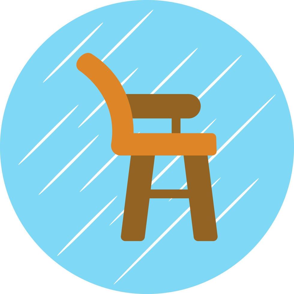 diseño de icono de vector de silla alta