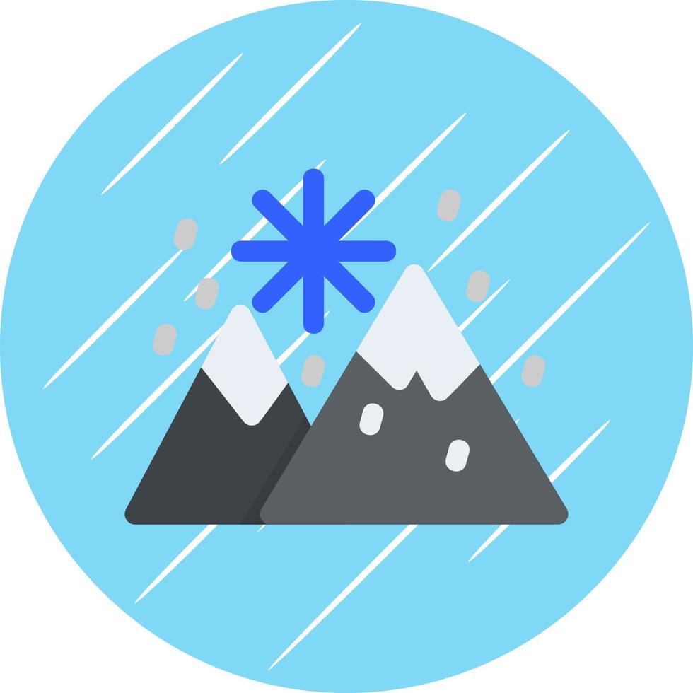 Snow Landscape Vector Icon Design