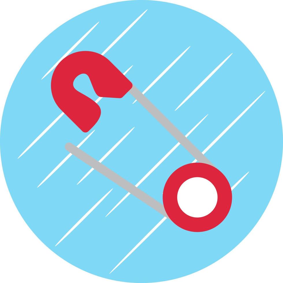 Safety Pin Vector Icon Design